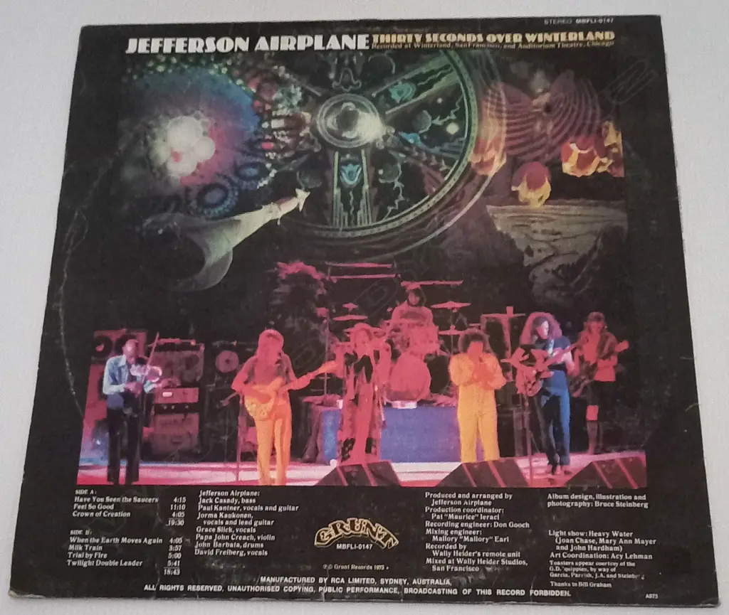 Jefferson Airplane, Thirty Seconds Over Winterland Image 1++